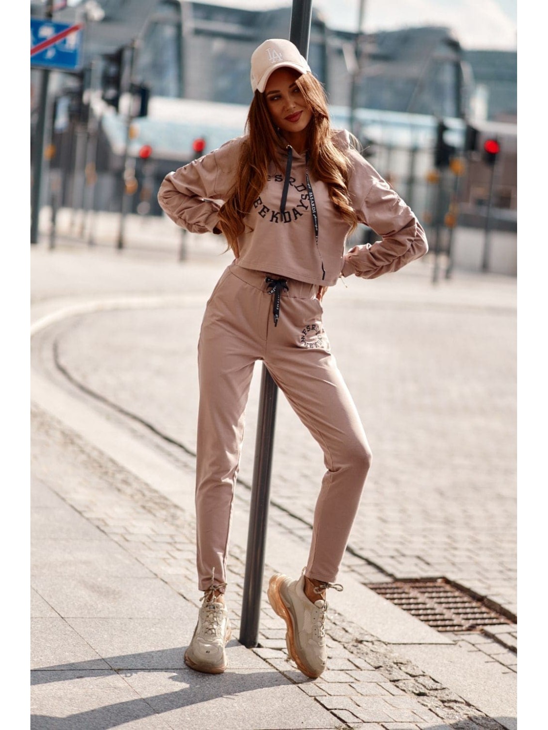 Women\'s cappuccino tracksuit set FI674 - Online store - Boutique